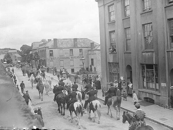 Circus parade, New Bridge, Haverfordwest, South Wales