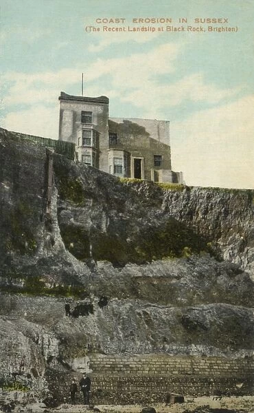 Cliff erosion, Black Rock, Brighton, Sussex