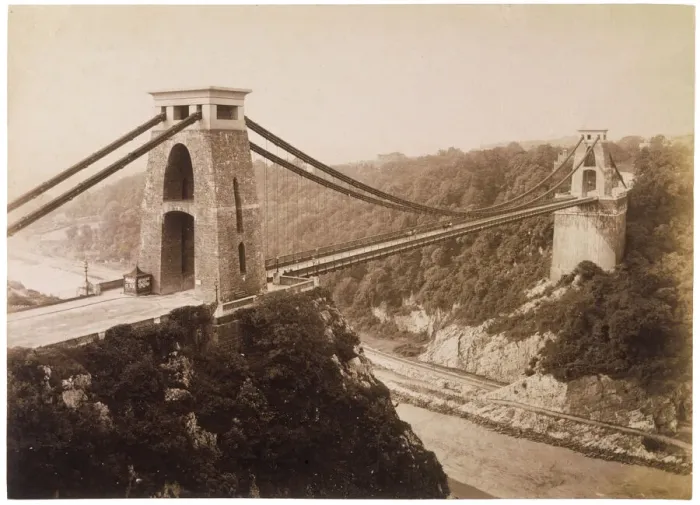 Framed Print : Clifton Suspension Bridge Print, 1864 Framed Print : Clifton Suspension Bridge Print, 1864