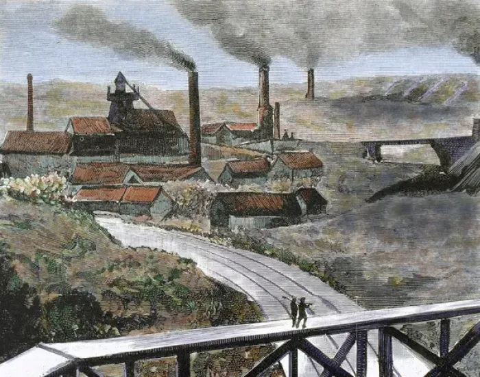 Framed Print : Belgian Coal Mining Print, 1884 Engraving Framed Print : Belgian Coal Mining Print, 1884 Engraving