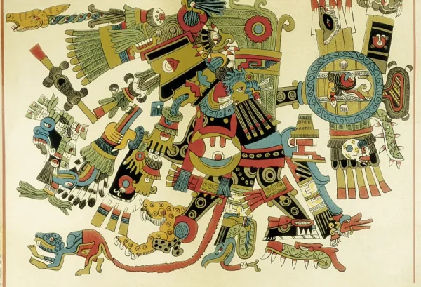 Codex Borgia. Ritual and divinatory mesoamerican