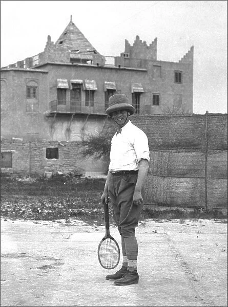 Colonial gent plays tennis, Iran