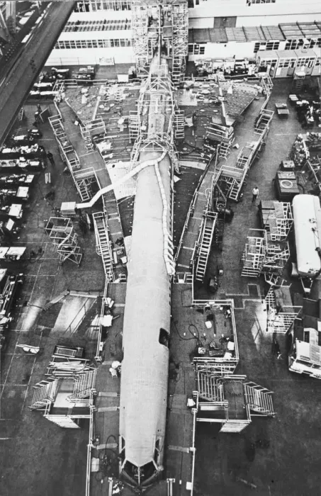 Framed Print : Concorde Construction Print: First Prototype Takes Shape in Toulouse, 1967 Framed Print : Concorde Construction Print: First Prototype Takes Shape in Toulouse, 1967