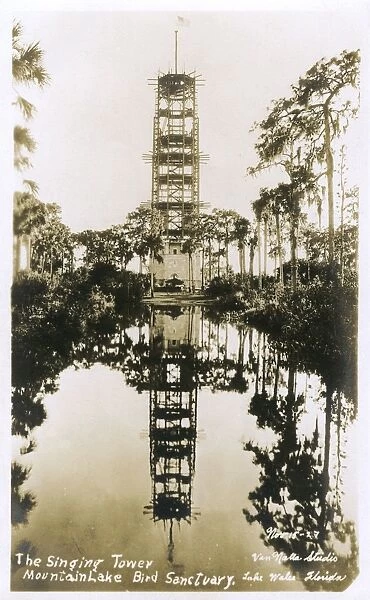 Construction of Singing Tower, Lake Wales, Florida, USA