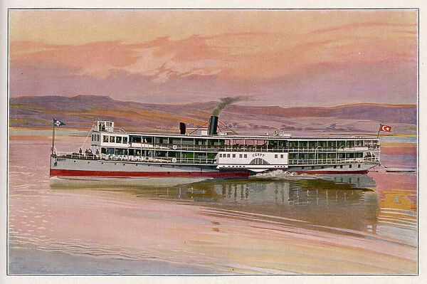 Cooks Nile Steamer. The Egypt, one of the paddle steamers operated by Thomas