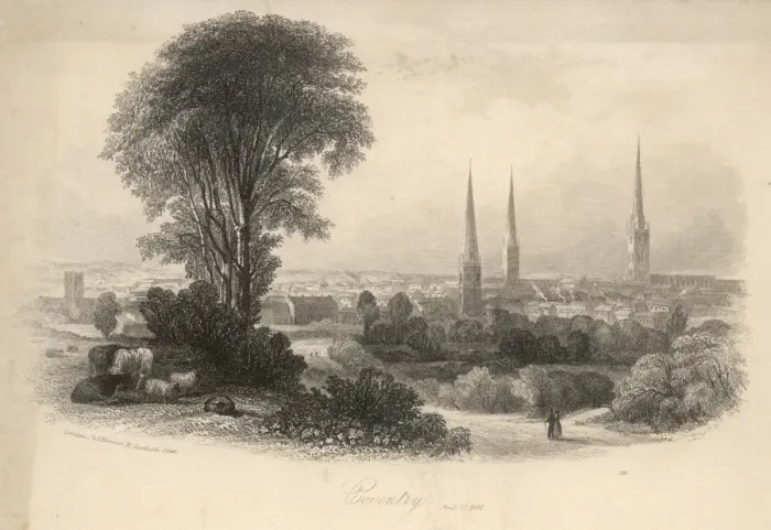 Framed Print : Coventry General View Print, Warwickshire 18th Century Framed Print : Coventry General View Print, Warwickshire 18th Century
