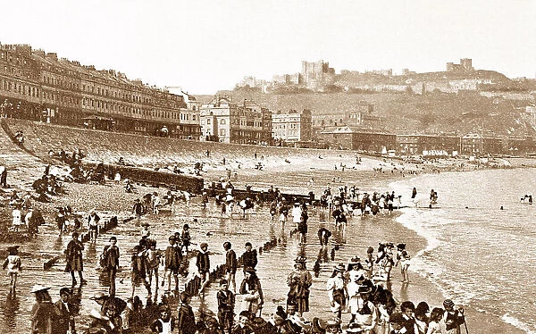 Dover Beach and Castle early 1900s