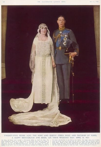Duke and Duchess of York on their wedding day