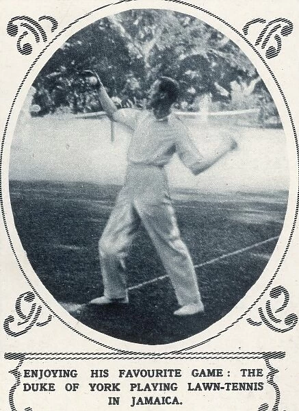 Duke of York playing tennis