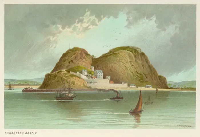 Framed Print : Dumbarton Castle 1880s Print Framed Print : Dumbarton Castle 1880s Print