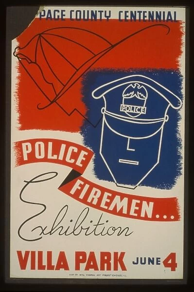 DuPage County centennial - Police, firemen... exhibition