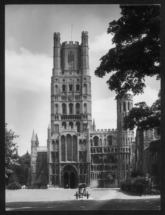 Framed Print : Ely Cathedral Western Tower Print Framed Print : Ely Cathedral Western Tower Print
