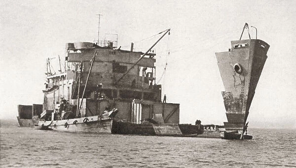 The end of a Liberty ship at Netley, nr Southampton