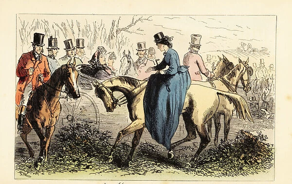 English aristocrat in a carriage ignoring a handshake