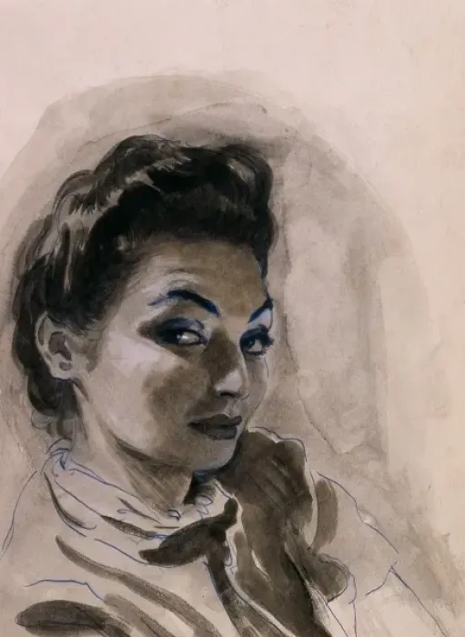 Framed Print : Esme Portrait Print, c.1943