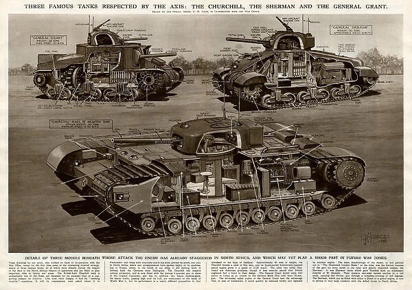 Three famous Allied tanks by G. H. Davis