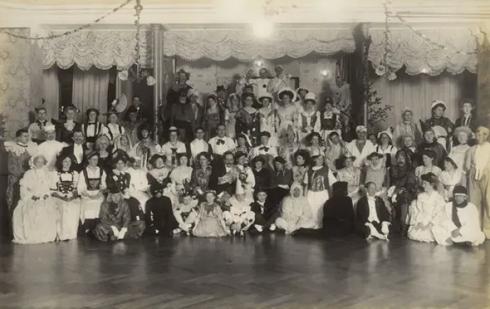 Framed Print : Fancy Dress Ball Print, Villars sur Ollon, 1910 Framed Print : Fancy Dress Ball Print, Villars sur Ollon, 1910