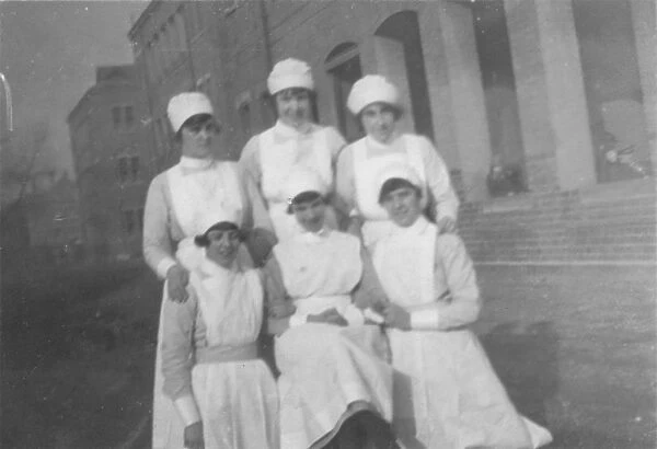 Formal group of nurses outdoors
