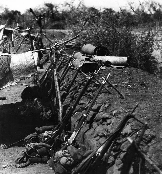 French trench at Sava, Cameroon, Africa, WW1