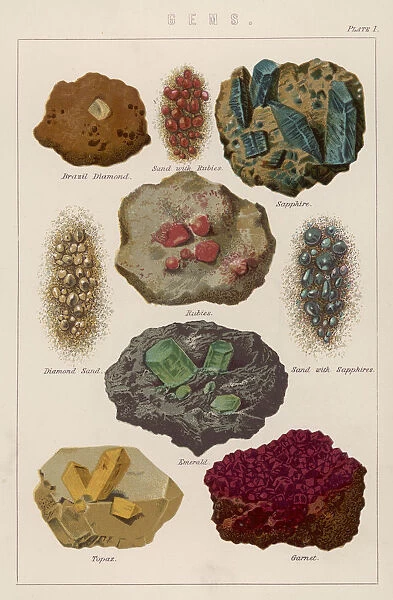 Gems Embedded in Rocks