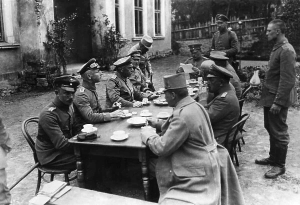 General von Emmich and staff on Western Front
