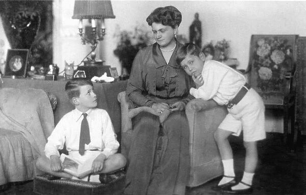 Grand Duchess Eleonore of Hesse with her sons