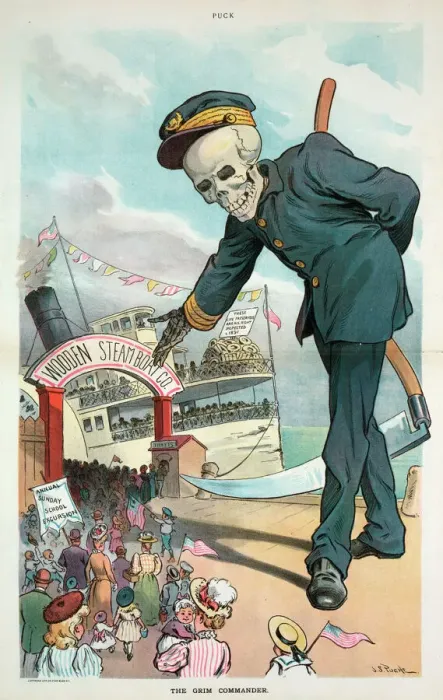 Framed Print : The Grim Commander Steamboat Print, 1904 Framed Print : The Grim Commander Steamboat Print, 1904