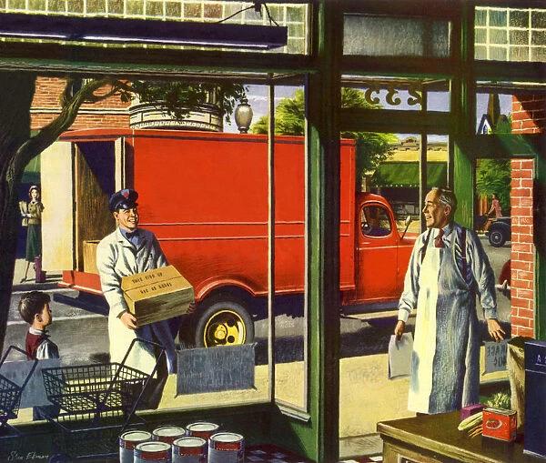 Grocer Accepts Delivery Date: 1948