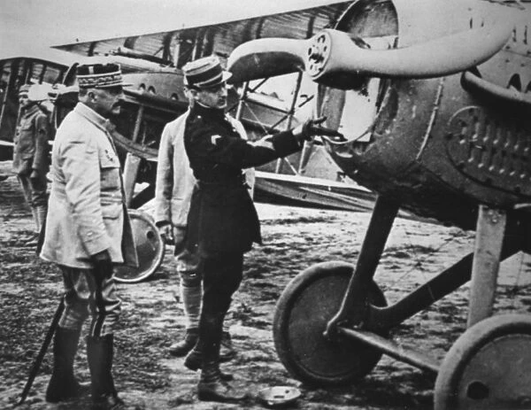 Guynemer and d Esperey with SPAD VII