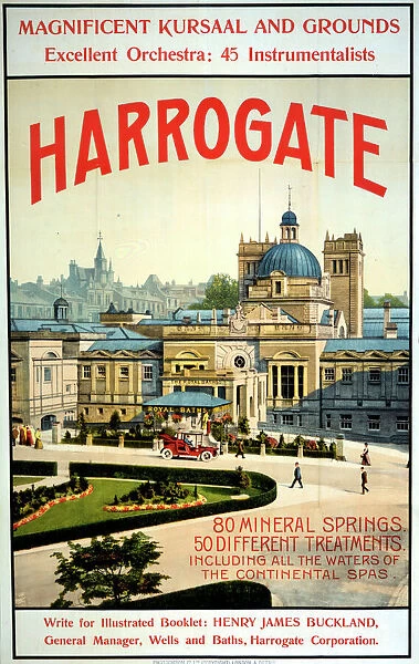 Wall art. Old British Travel  advert Reproduction poster Harrogate