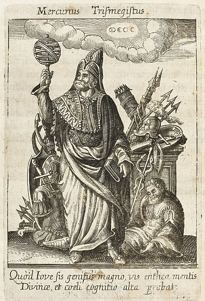 Hermes Trismegistus. The messenger of the gods, but here as HERMES TRISMEGISTUS 
