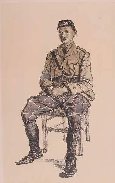 WW1 Print of Lieutenant D H Georgeson, Seaforth Art