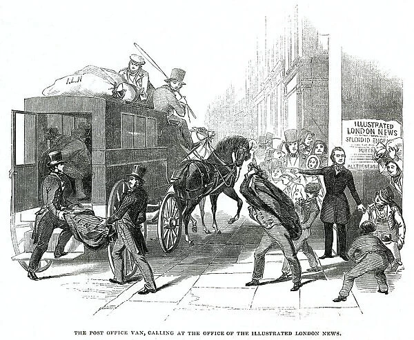 The Illustrated London News - post office van 1845