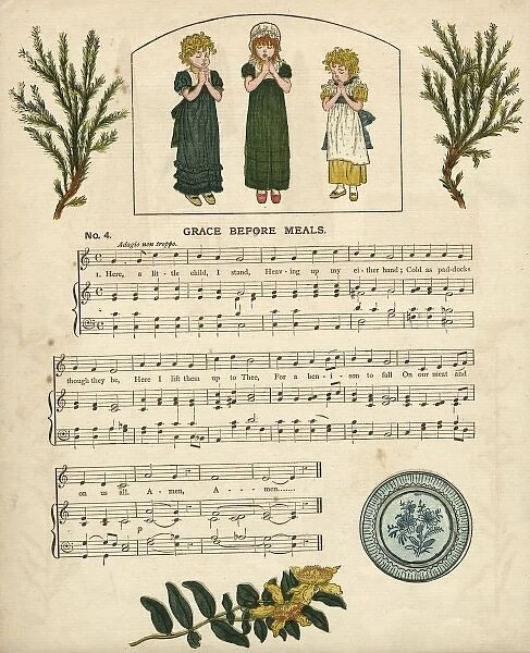Illustration with music, Grace Before Meals