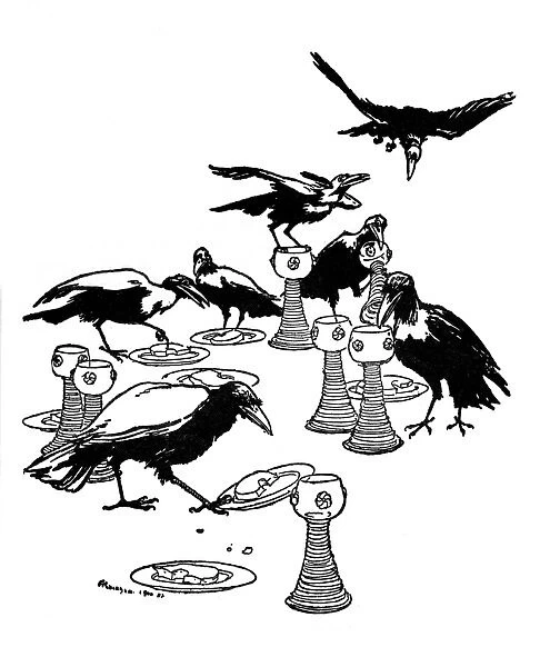 Illustration, The Seven Ravens