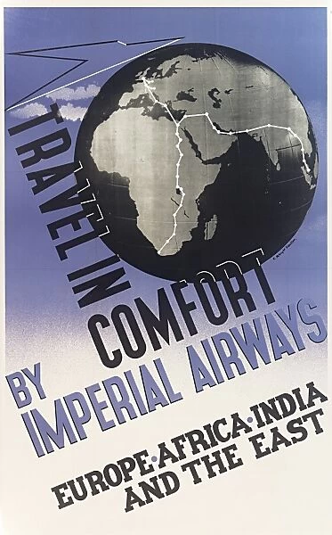 Imperial Airways Poster, travel in comfort