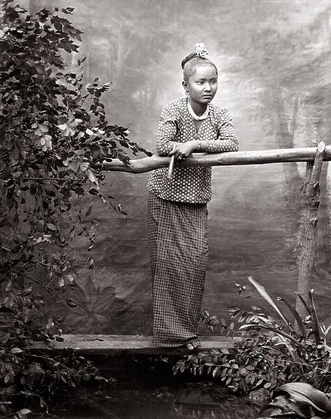 India Burma - girl from Moulmein Myanmar