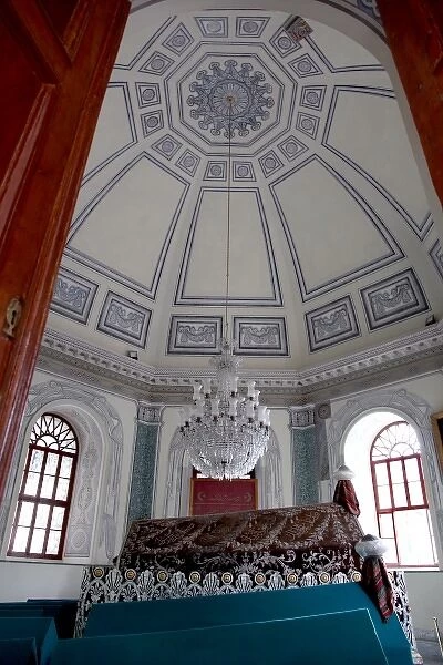 Inside of the Osman Gazi Tomb in Bursa, Turkey