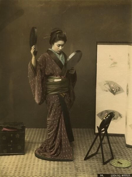 Japanese lady and mirror
