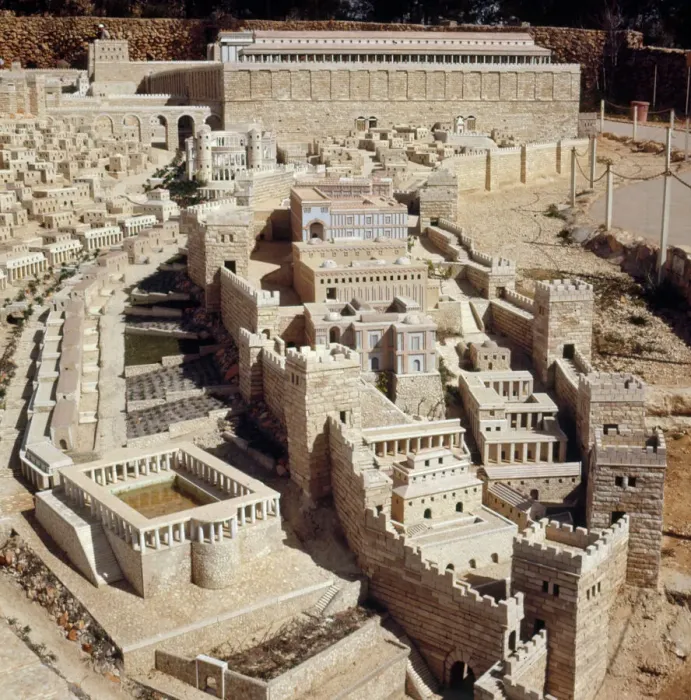 Framed Print : Reconstruction of 1st Century Jerusalem Print, 66 AD Framed Print : Reconstruction of 1st Century Jerusalem Print, 66 AD
