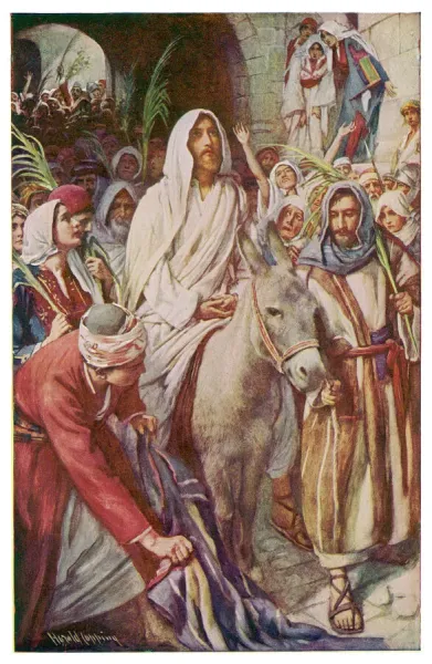 Jesus Enters Jerusalem on a Donkey Art Prints, Posters
