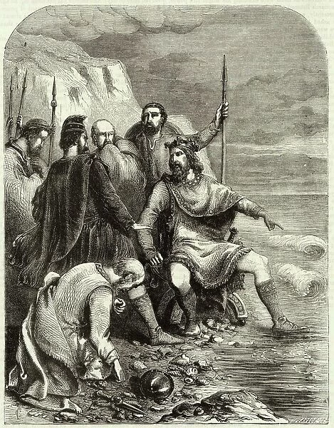 King Canute gets his feet wet