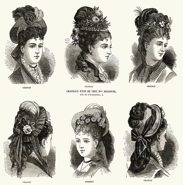 Ladies hats 1875