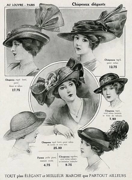 Ladies hats, circa 1912