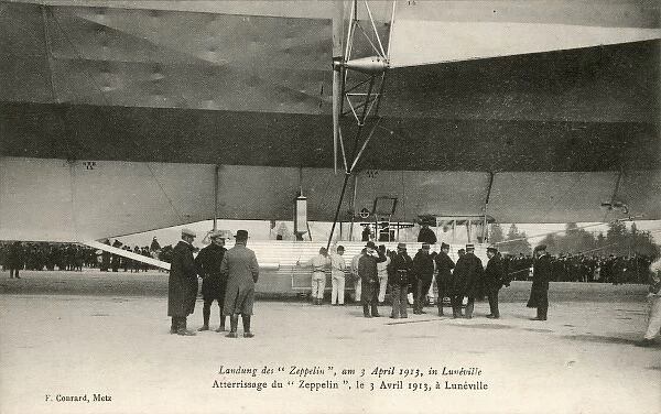 Landing of a Zeppelin in Luneville, France
