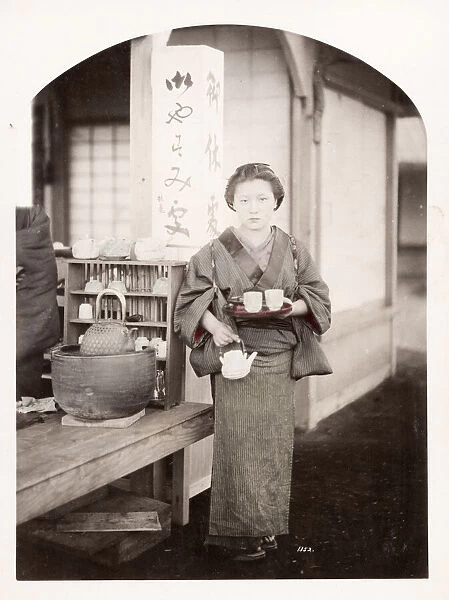 Late 19th century - young Japanese tea house girl