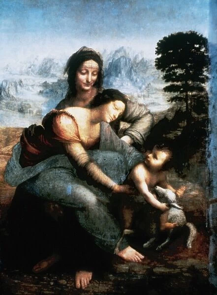 Leonardo da Vinci (1452-1519). The Virgin and Child with Sai
