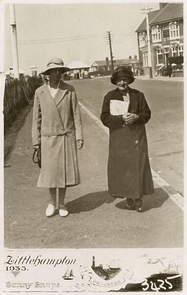Littlehampton - Lady and her elderly Mother on holiday