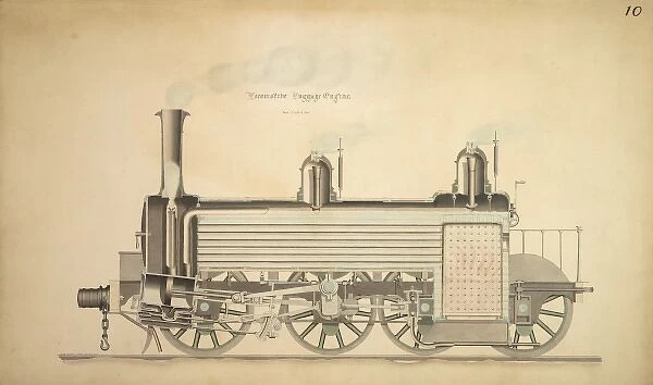Locomotive luggage engine, longitudinal section