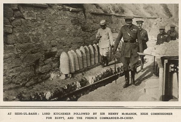 Lord Kitchener inspecting Allied positions at Sedd el-Bahr